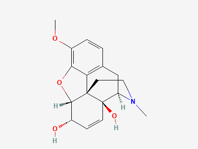 4,5α-epoxy-3-methoxy-17-methyl-7,8-didehydromorphinan-6α,14-diol Structure