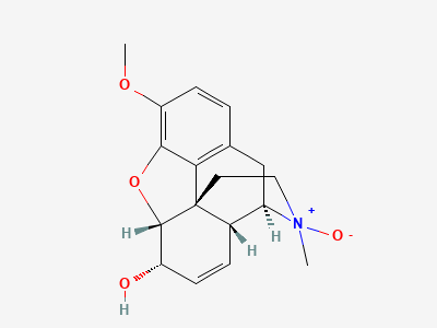 (17RS)-4,5α-epoxy-6α-hydroxy-3-methoxy-17-methyl-7,8-didehydromorphinan 17-oxide (codeine N-oxide) Structure
