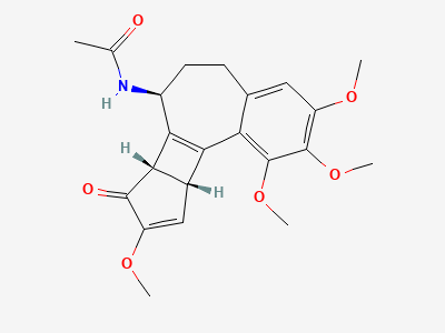 N-[(7S,7bS,10aR)-1,2,3,9-tetramethoxy-8-oxo-5,6,7,7b,8,10a-hexahydrobenzo[a]cyclopenta-[3,4]cyclobuta[1,2-c][7]annulen-7-yl]acetamide (γ-lumicolchicine) Structure