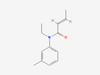 (2E)-N-ethyl-N-(3-methylphenyl)but-2-enamide (meta isomer) Structure