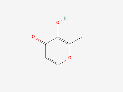 3-hydroxy-2-methyl-4H-pyran-4-one (maltol) Structure