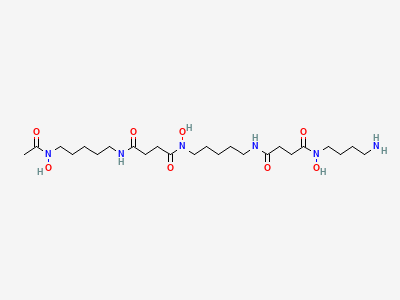 N1-[5-(4-[(4-aminobutyl)(hydroxy)amino]-4-oxobutanamido)pentyl]-N1-hydroxy-N4-[5-(N-hydroxyacetamido)pentyl]butanediamide Structure