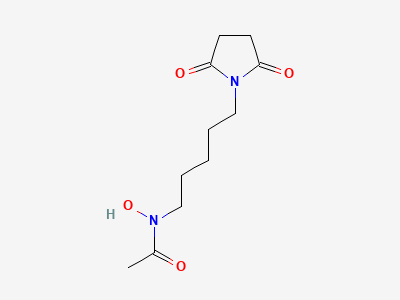 N-[5-(2,5-dioxopyrrolidin-1-yl)pentyl]-N-hydroxyacetamide Structure