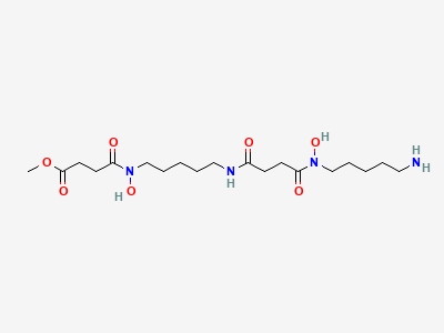 Methyl 4-[[5-[[4-[(5-aminopentyl)(hydroxy)amino]-4-oxobutanamido]pentyl](hydroxy)amino]-4-oxobutanoate Structure