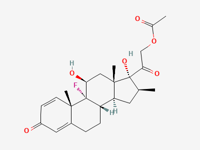 9-fluoro-11β,17-dihydroxy-16β-methyl-3,20-dioxopregna-1,4-dien-21-yl acetate (betamethasone acetate) Structure