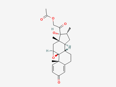 9,11β-epoxy-17-hydroxy-16α-methyl-3,20-dioxo-9βpregna-1,4-dien-21-yl acetate Structure