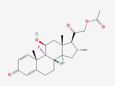 9-fluoro-11β-hydroxy-16α-methyl-3,20-dioxopregna-1,4-dien-21-yl acetate Structure