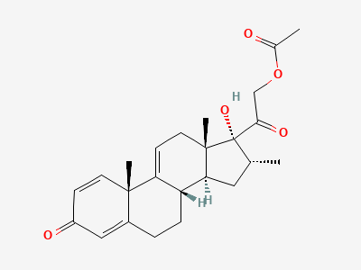 17-hydroxy-16α-methyl-3,20-dioxopregna-1,4,9(11)-trien-21-yl acetate Structure