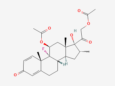 9-fluoro-17-hydroxy-16α-methyl-3,20-dioxopregna-1,4-diene-11β,21-diyl diacetate (dexamethasone 11,21-diacetate) Structure