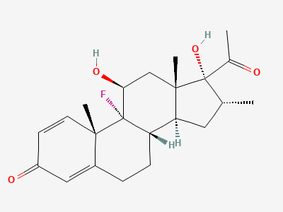 9-fluoro-11β,17-dihydroxy-16α-methylpregna-1,4-diene-3,20-dione (21-deoxydexamethasone) Structure