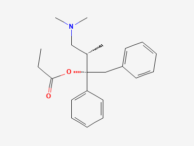 (1S,2S)-1-benzyl-3-(dimethylamino)-2-methyl-1-phenylpropyl propanoate (isopropoxyphene) Structure
