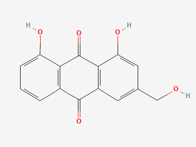 1,8-dihydroxy-3-(hydroxymethyl)anthracene-9,10-dione (aloe-emodin) Structure