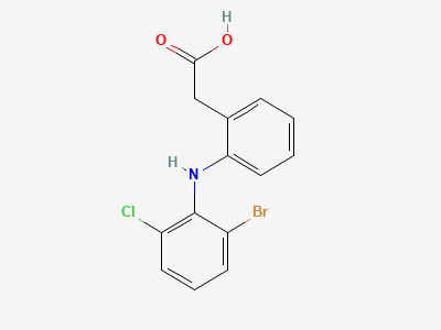 [2-[(2-bromo-6-chlorophenyl)amino]phenyl]acetic acid Structure