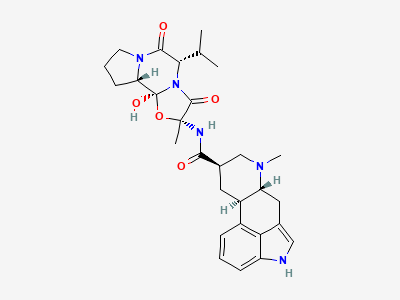 (6aR,9R,10aR)-N-[(2R,5S,10aS,10bS)-10b-hydroxy-2-methyl-5-(1-methylethyl)-3,6-dioxooctahydro-8H-oxazolo[3,2-a]pyrrolo[2,1-c]pyrazin-2-yl]-7-methyl-4,6,6a,7,8,9,10,10a-octahydroindolo[4,3-fg]quinoline-9-carboxamide (dihydroergosine) Structure