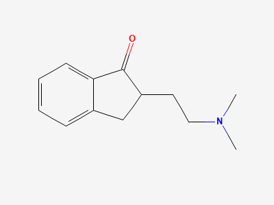 (2RS)-2-[2-(dimethylamino)ethyl]-2,3-dihydro-1H-inden-1-one Structure
