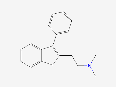 N,N-dimethyl-2-(3-phenyl-1H-inden-2-yl)ethan-1-amine Structure