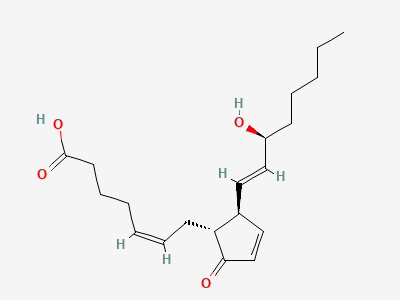(Z)-7-[(1R,2S)-2-[(E)-(3S)-3-hydroxyoct-1-enyl]-5-oxocyclopent-3-enyl]hept-5-enoic acid (PGA2) Structure