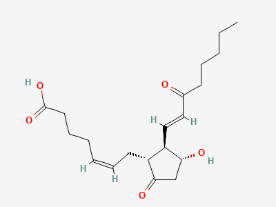 (Z)-7-[(1R,2R,3R)-3-hydroxy-2-[(E)-3-oxo-oct-1-enyl]-5-oxocyclopentyl]hept-5-enoic acid (15-oxo-PGE2; 15-keto-PGE2) Structure