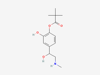 2-hydroxy-4-[(1RS)-1-hydroxy-2-(methylamino)-ethyl]phenyl 2,2-dimethylpropanoate Structure