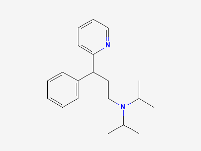 (3RS)-N,N-bis(1-methylethyl)-3-phenyl-3-(pyridin-2-yl)propan-1-amine Structure