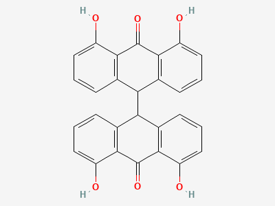 4,4',5,5'-tetrahydroxy-9,9'-bianthracenyl-10,10'(9H,9'H)-dione Structure