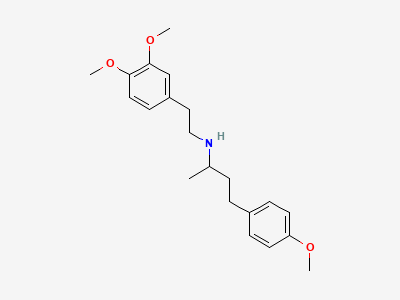 (2RS)-N-[2-(3,4-dimethoxyphenyl)ethyl]-4-(4-methoxyphenyl)butan-2-amine Structure
