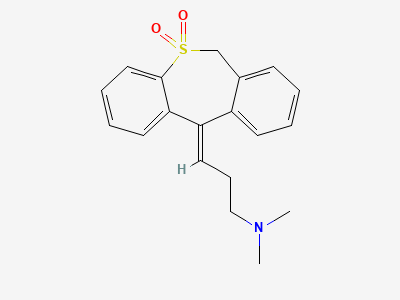 (E)-11-[3-(dimethylamino)propylidene]-6,11-dihydro-5H-5λ6-dibenzo[b,e]thiepin-5,5-dione Structure