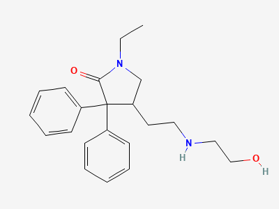 (4RS)-1-ethyl-4-[2-[(2-hydroxyethyl)amino]ethyl]-3,3-diphenylpyrrolidin-2-one Structure