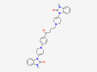 1-[1-[4-[4-[4-(2-oxo-2,3-dihydro-1H-benzimidazol-1-yl)-3,6-dihydropyridin-1(2H)-yl]-1-oxobutyl]phenyl]-1,2,3,6-tetrahydropyridin-4-yl]-1,3-dihydro-2H-benzimidazol-2-one Structure