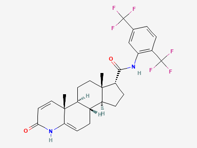 N-[2,5-bis(trifluoromethyl)phenyl]-3-oxo-4-azaandrost-1,5-diene-17α-carboxamide Structure