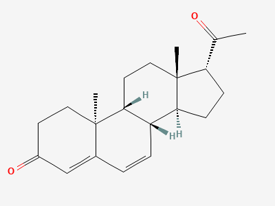 9β,10α,17α-pregna-4,6-diene-3,20-dione Structure