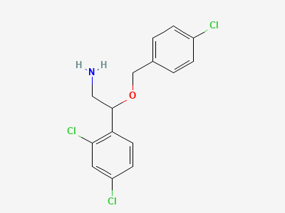 (2RS)-2-[(4-chlorobenzyl)oxy]-2-(2,4-dichlorophenyl)-ethanamine Structure