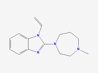 1-ethenyl-2-(4-methylhexahydro-1H-1,4-diazepin-1-yl)-1H-benzimidazole Structure
