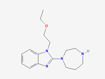 1-(2-ethoxyethyl)-2-(hexahydro-1H-1,4-diazepin-1-yl)-1H-benzimidazole Structure