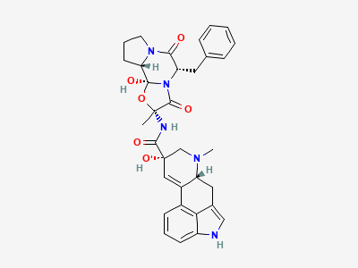 (6aR,9S)-N-[(2R,5S,10aS,10bS)-5-benzyl-10b-hydroxy-2-methyl-3,6-dioxooctahydro-8H-[1,3]oxazolo[3,2-a]pyrrolo[2,1-c]pyrazin-2-yl]-9-hydroxy-7-methyl-4,6,6a,7,8,9-hexahydroindolo[4,3-fg]quinoline-9-carboxamide (8-hydroxyergotamine) Structure