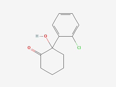(2RS)-2-(2-chlorophenyl)-2-hydroxycyclohexanone Structure