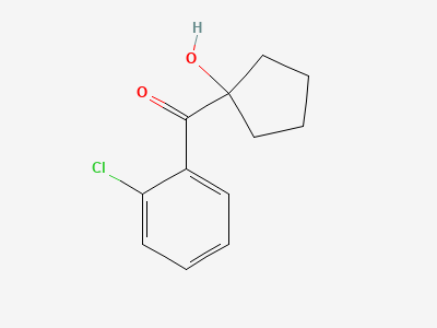 (2-chlorophenyl)(1-hydroxycyclopentyl)methanone Structure