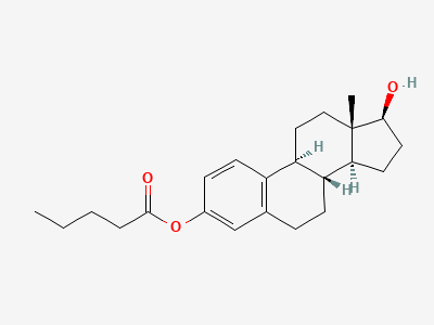 17β-hydroxyestra-1,3,5(10)-trien-3-yl pentanoate Structure