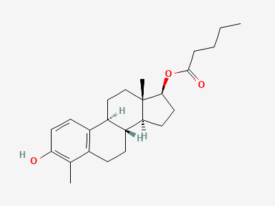 3-hydroxy-4-methylestra-1,3,5(10)-trien-17β-yl pentanoate Structure