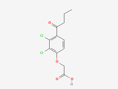 (4-butanoyl-2,3-dichlorophenoxy)acetic acid Structure