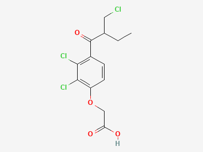 [2,3-dichloro-4-[2-(chloromethyl)butanoyl]phenoxy]acetic acid Structure
