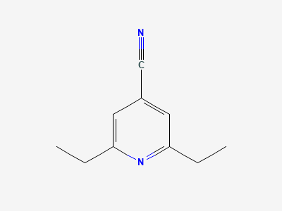 2,6-diethylpyridine-4-carbonitrile Structure