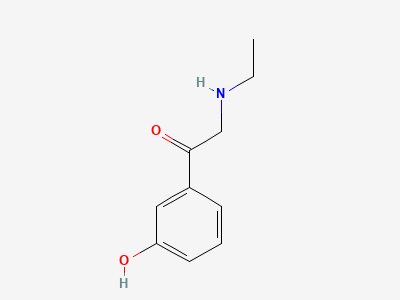 2-(ethylamino)-1-(3-hydroxyphenyl)ethanone (etilefrone) Structure