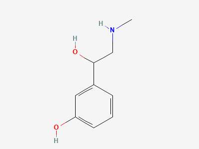(1RS)-1-(3-hydroxyphenyl)-2-(methylamino)ethanol (phenylephrine) Structure