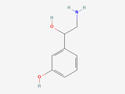 (1RS)-2-amino-1-(3-hydroxyphenyl)ethanol (norfenefrine) Structure