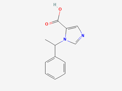 1-[(1RS)-1-phenylethyl]-1H-imidazole-5-carboxylic acid Structure