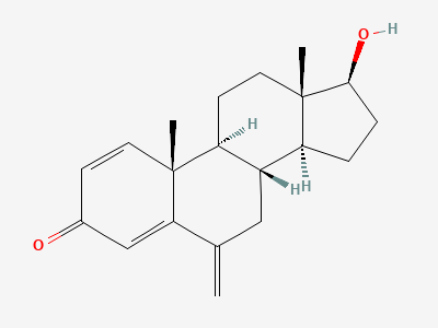 17β-hydroxy-6-methylideneandrosta-1,4-dien-3-one Structure