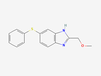 2-(methoxymethyl)-5-(phenylsulfanyl)-1H-benzimidazole Structure