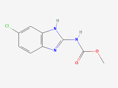 Methyl (5-chloro-1H-benzimidazol-2-yl)carbamate Structure
