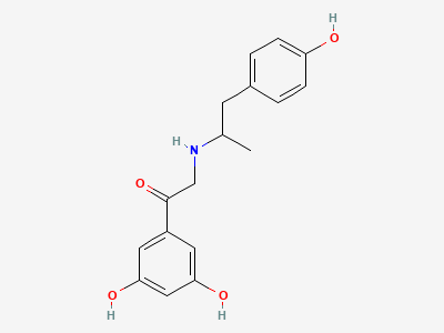 1-(3,5-dihydroxyphenyl)-2-[[(1RS)-2-(4-hydroxyphenyl)-1-methylethyl]amino]ethan-1-one Structure